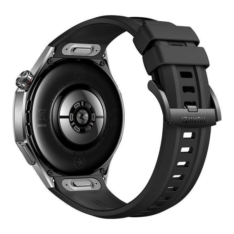Huawei Watch GT 5 Pro 46mm Smartwatch Black - Black Fluoroelastomer Strap, , large image number 2