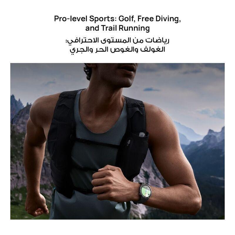 Huawei Watch GT 5 Pro 46mm Smartwatch Black - Black Fluoroelastomer Strap, , large image number 5