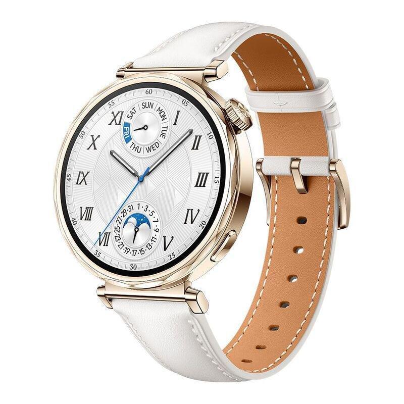 Huawei Watch GT 5 41mm Smartwatch Gold - White Composite Leather Strap, , large image number 0