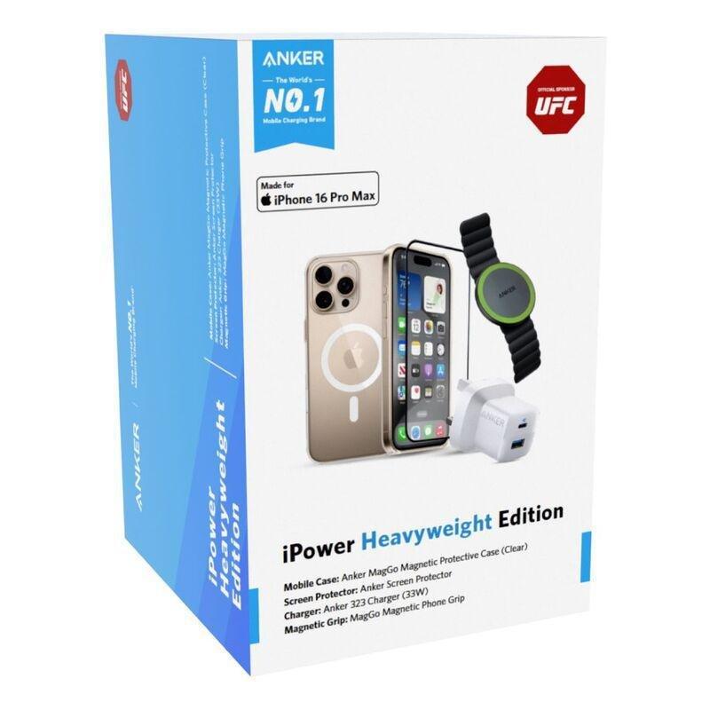Anker iPower Bundle Heavy Weight Edition - iPhone 16 Pro Max (33W Charger + Screen Protector + Cover + Grip), , large image number 1