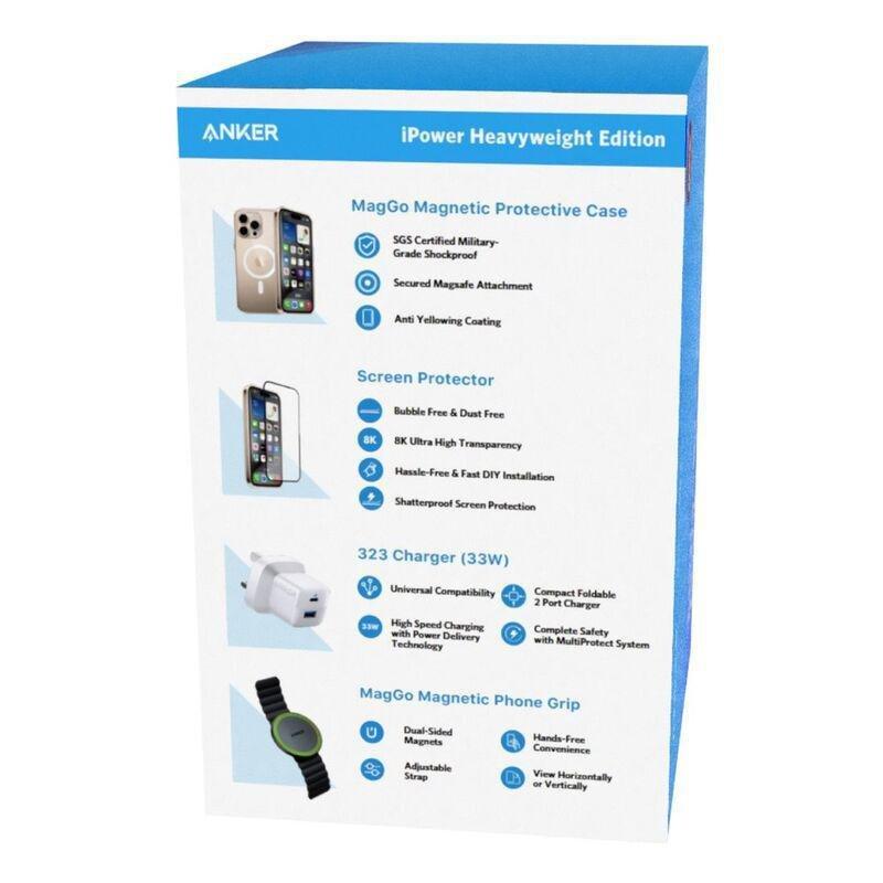 Anker iPower Bundle Heavy Weight Edition - iPhone 16 Pro Max (33W Charger + Screen Protector + Cover + Grip), , large image number 2