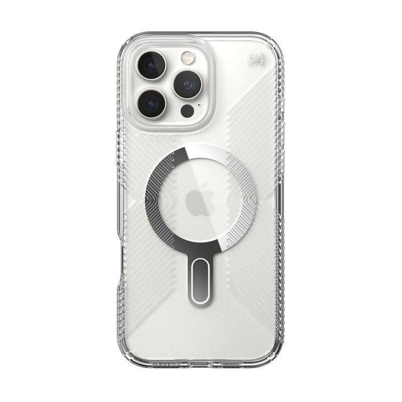 Speck iPhone 16 Pro Max Presidio Perfect Clear Grip Case With MagSafe And ClickClock - Clear/Chrome, , large image number 7