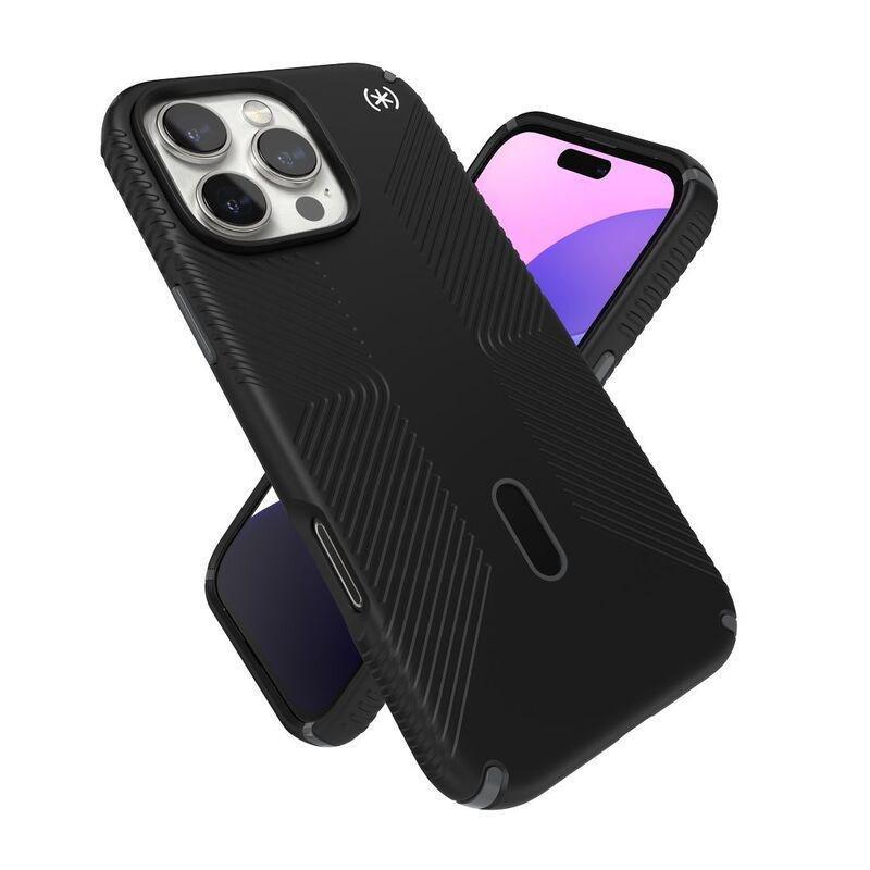 Speck iPhone 16 Pro Max Presidio2 Grip Case With MagSafe And ClickClock - Black/Slate Grey, , large image number 2