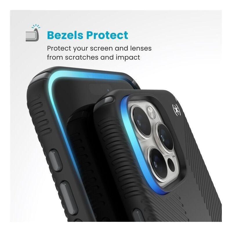 Speck iPhone 16 Pro Max Presidio2 Grip Case With MagSafe And ClickClock - Black/Slate Grey, , large image number 9