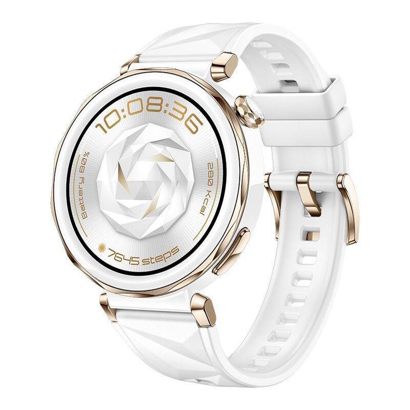 Huawei Watch GT 5 Pro 42mm Smartwatch White - White Fluoroelastomer Strap, , large image number 0