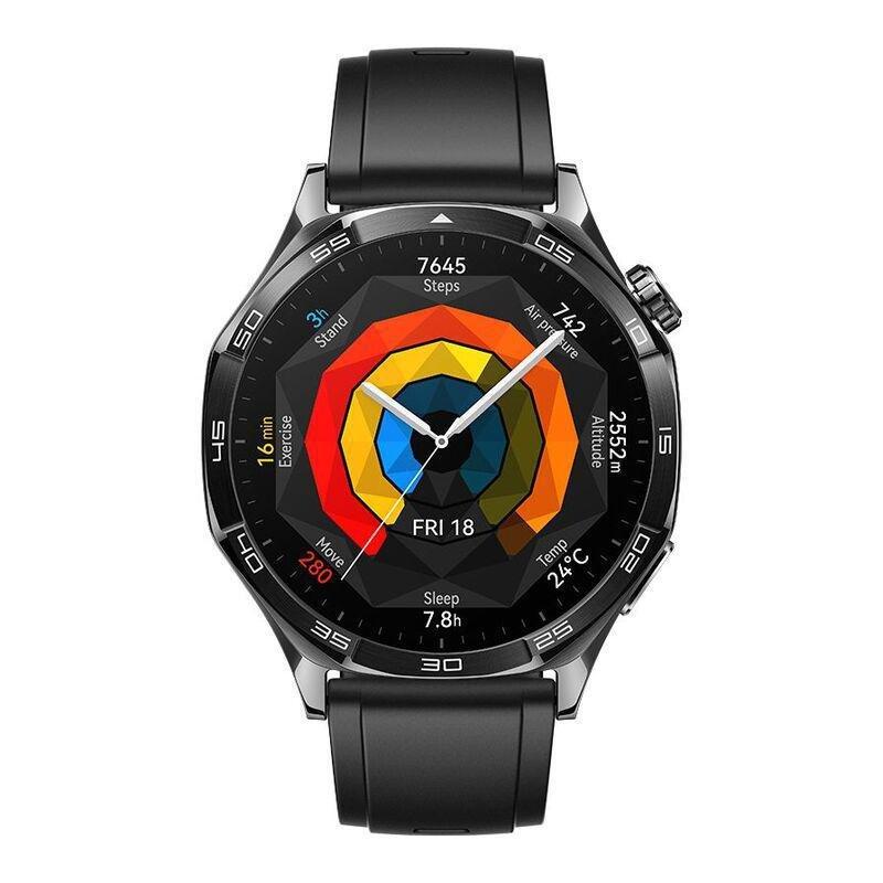 Huawei Watch GT 5 46mm Smartwatch Black - Black Fluoroelastomer Strap + Huawei FreeBuds 5i (Bundle), , large image number 0