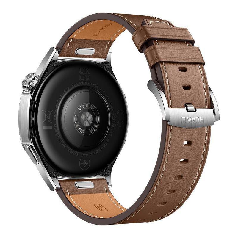 Huawei Watch GT 5 46mm Smartwatch Silver - Brown Composite Leather Strap + Huawei FreeBuds 5i (Bundle), , large image number 3