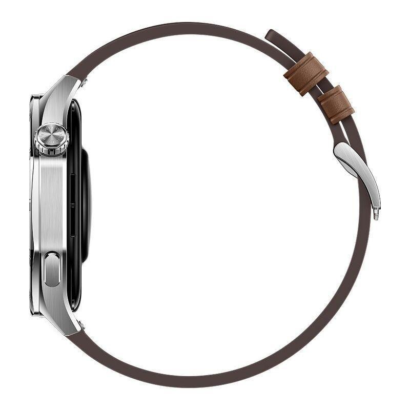 Huawei Watch GT 5 46mm Smartwatch Silver - Brown Composite Leather Strap + Huawei FreeBuds 5i (Bundle), , large image number 4