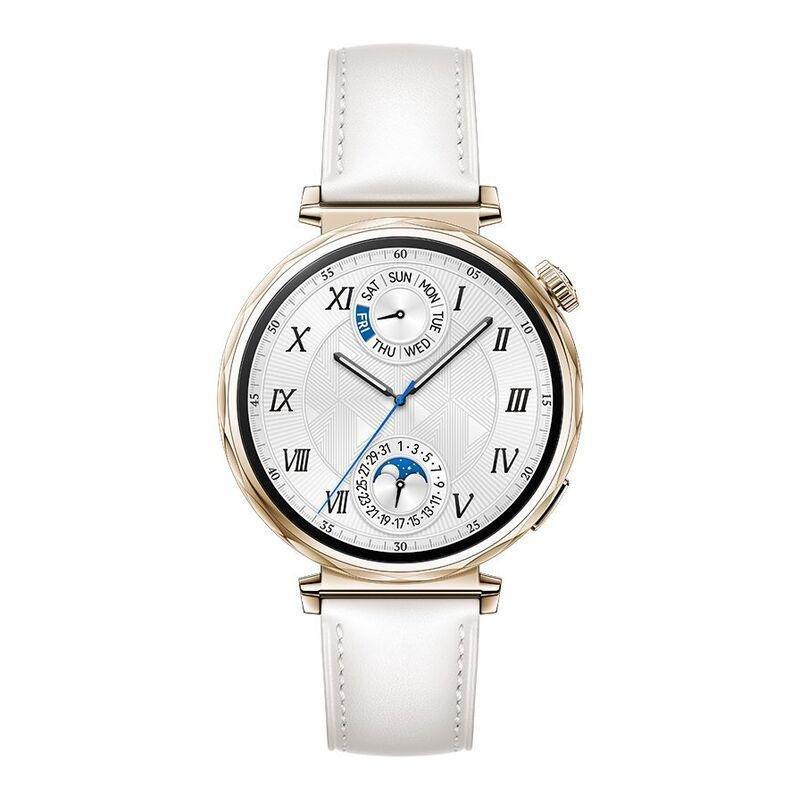 Huawei Watch GT 5 41mm Smartwatch Gold - White Composite Leather Strap + Huawei FreeBuds 5i (Bundle), , large image number 0