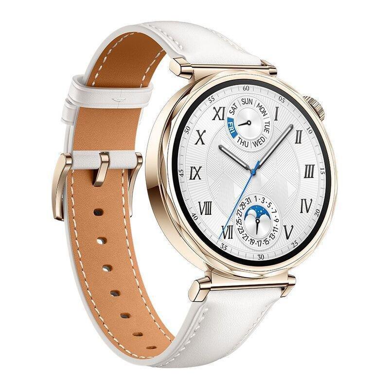 Huawei Watch GT 5 41mm Smartwatch Gold - White Composite Leather Strap + Huawei FreeBuds 5i (Bundle), , large image number 2