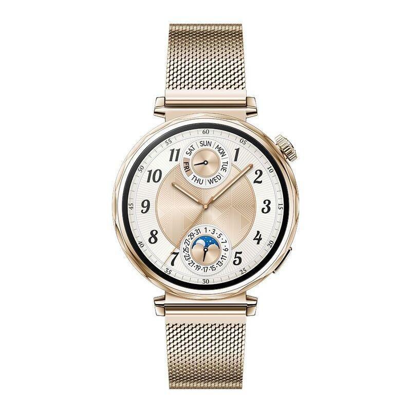 Huawei Watch GT 5 41mm Smartwatch Gold - Gold Milanese Strap + Huawei FreeBuds 5i (Bundle), , medium
