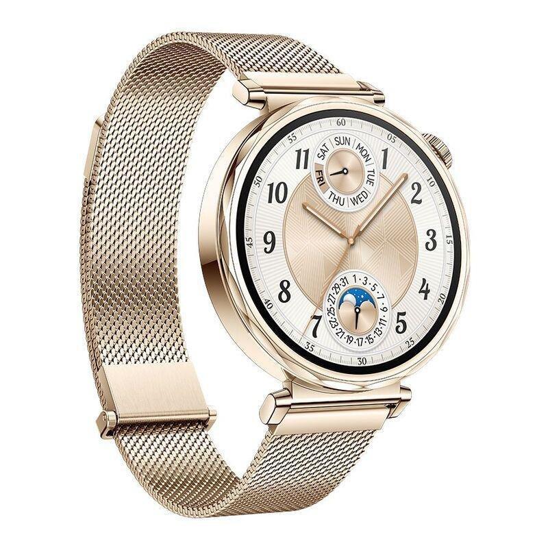 Huawei Watch GT 5 41mm Smartwatch Gold - Gold Milanese Strap + Huawei FreeBuds 5i (Bundle), , large image number 1