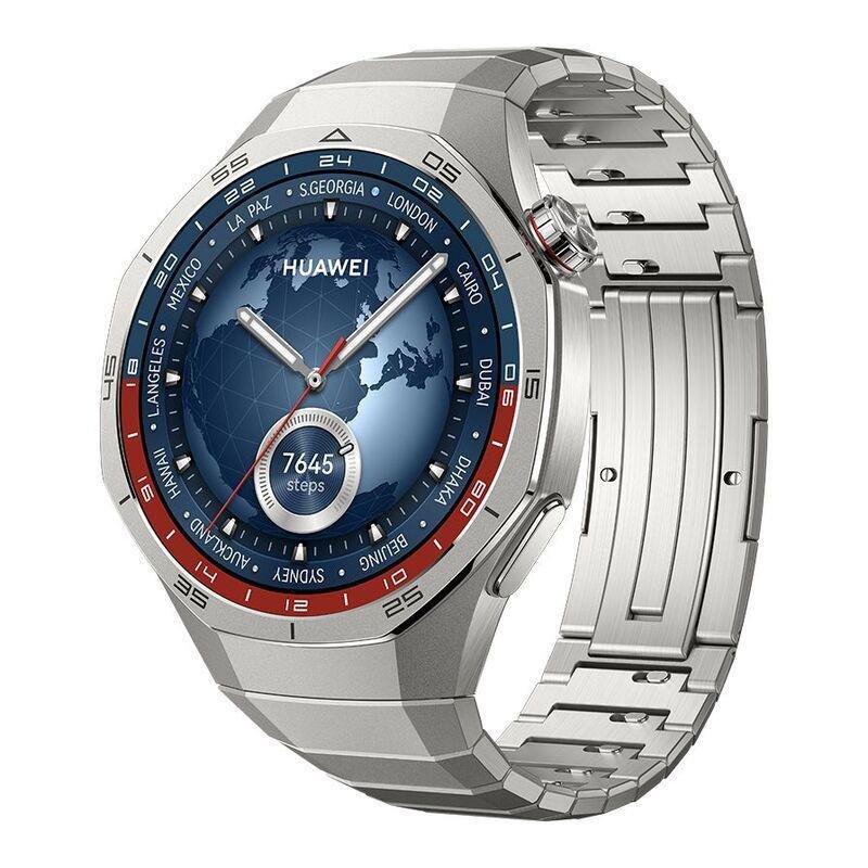 Huawei Watch GT 5 Pro 46mm Smartwatch Titanium - Titanium Fluoroelastomer Strap + Huawei FreeBuds 5i + Strap (Bundle), , medium