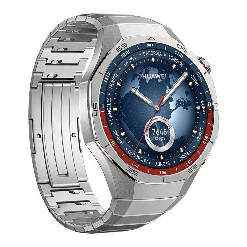 Huawei Watch GT 5 Pro 46mm Smartwatch Titanium - Titanium Fluoroelastomer Strap + Huawei FreeBuds 5i + Strap (Bundle), , large image number 1