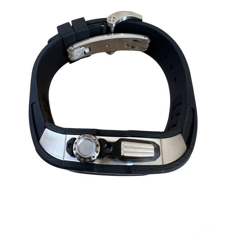 Aurora Concepts Apple Watch Series 10 Carbon Fibre - Black Case With Black Strap, , large image number 1