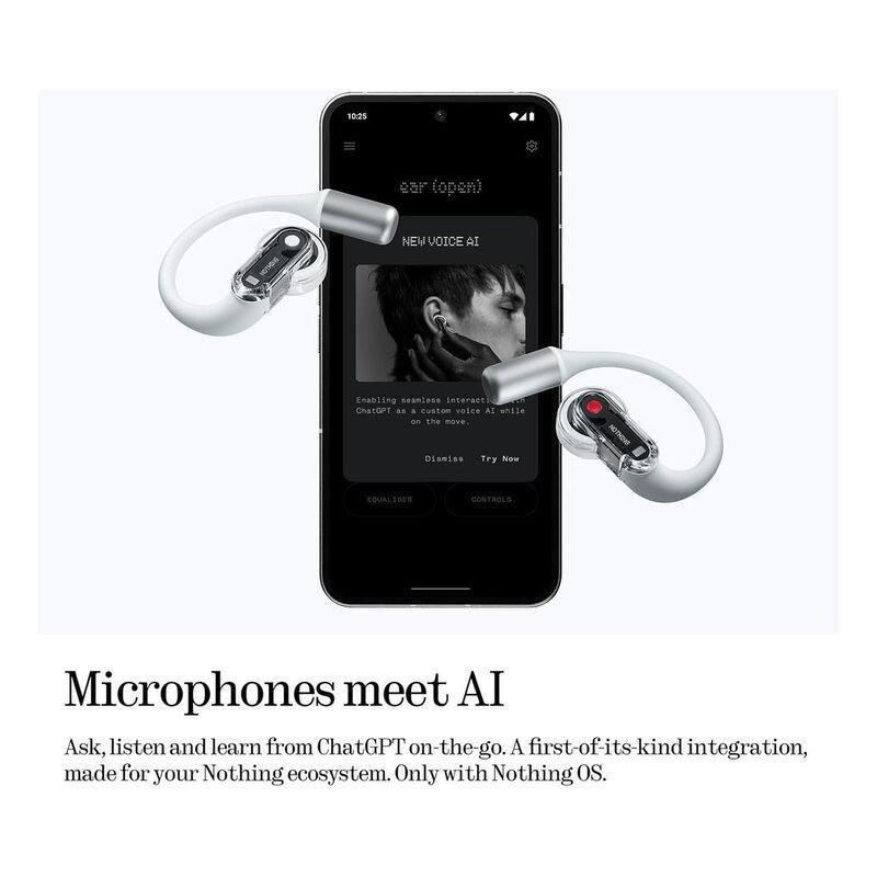 Nothing Ear (Open) Open-Ear True Wireless Earbuds - White, , large image number 3