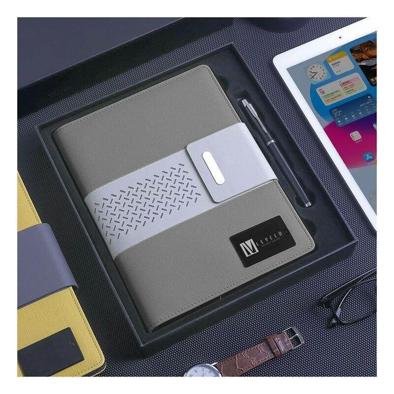 Levelo TechBook NoteBook Leather Cover With Built-In Power Bank 8000mAh - Grey, , large image number 6
