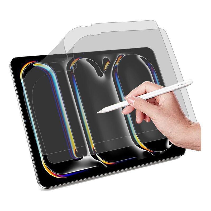 Levelo High Silicone Aluminum Glass HD Screen Protector iPad Pro 11 2024 - Clear, , medium