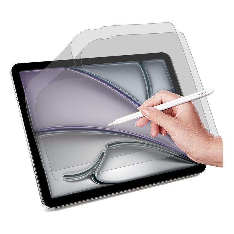 Levelo High Silicone Aluminum Glass Privacy Screen Protector iPad Air 11 2024 - Black, , large image number 2