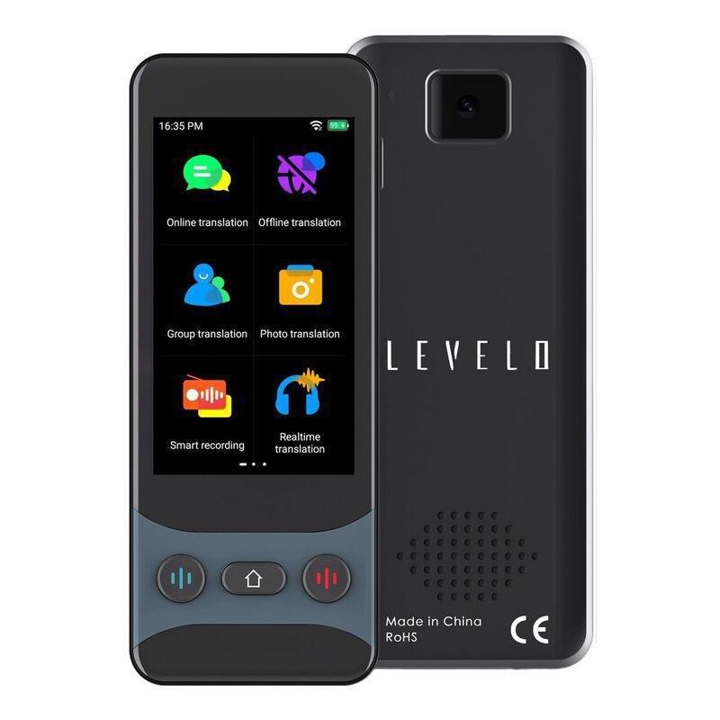 Levelo FluentLink Offline & Online Voice Translator - Grey, , medium