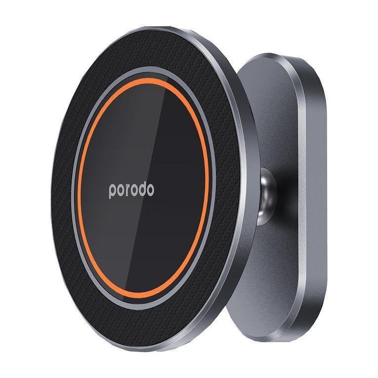 Porodo Aluminum Alloy Magsafe Mount Metal Base & Smooth Rotation - Grey, , large image number 0