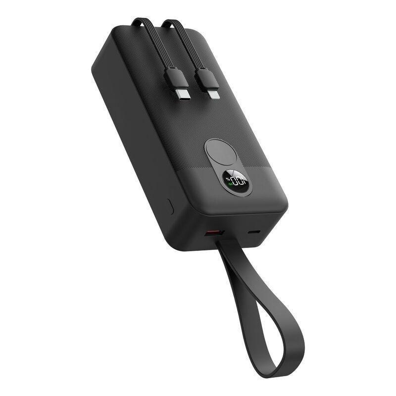 Porodo 20000mAh Power Bank Digital Display with C & Lightning Cable - Black, , large image number 0