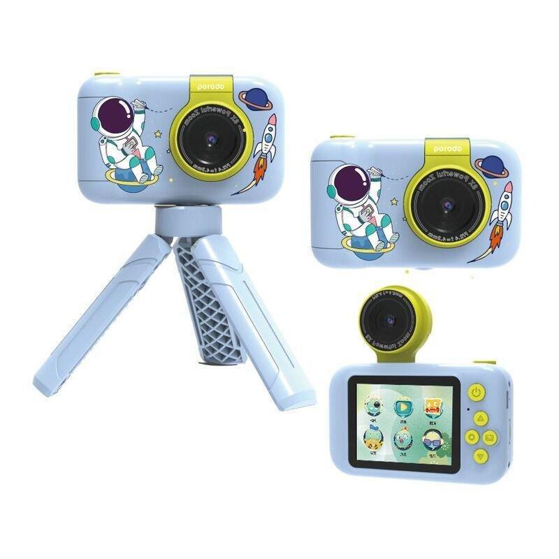 Porodo Lifestyle Kids Flip Digital Camera With Tripod Stand - Blue, , large image number 3