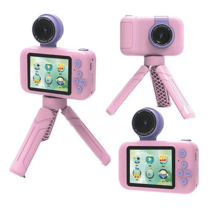 Porodo Lifestyle Kids Flip Digital Camera With Tripod Stand - Pink, , large image number 2