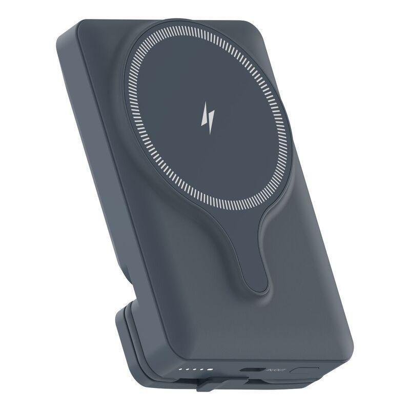 Powerology 5000mAh Power Bank Magsafe Charging Air-Vent Mount - Grey, , large image number 0