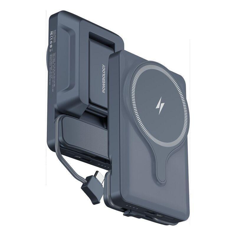 Powerology 5000mAh Power Bank Magsafe Charging Air-Vent Mount - Grey, , large image number 6