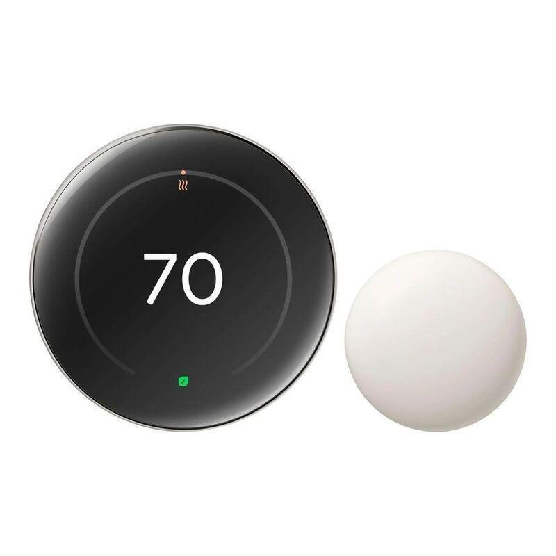 Google Nest Learning Thermostat (4th Gen) with Nest Temperature Sensor (2nd Gen) - Polished Silver, , medium