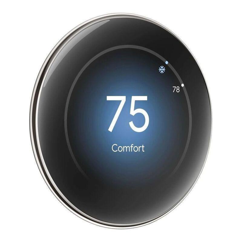 Google Nest Learning Thermostat (4th Gen) with Nest Temperature Sensor (2nd Gen) - Polished Silver, , large image number 1