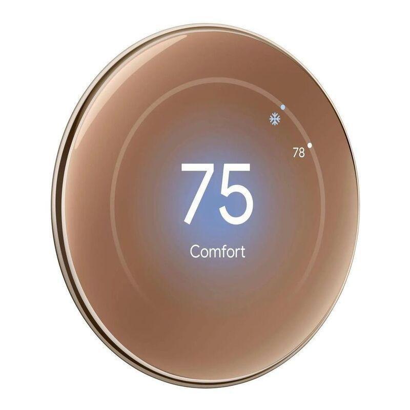 Google Nest Learning Thermostat (4th Gen) with Nest Temperature Sensor (2nd Gen) - Polished Gold, , medium