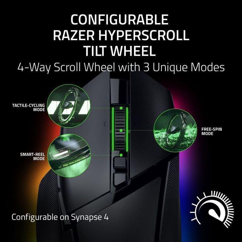 Razer Basilisk V3 Pro 35K Fully Customizable Wireless Ergonomic RGB Gaming Mouse - Black, , medium