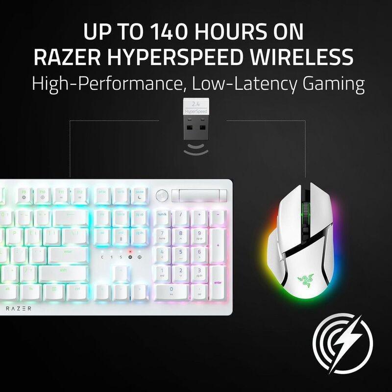 Razer Basilisk V3 Pro 35K Fully Customizable Wireless Ergonomic RGB Gaming Mouse - White, , medium