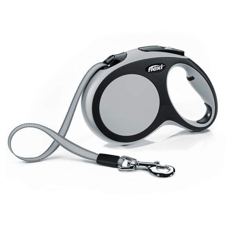 Flexi New Comfort L Tape Cat/Dog Leash 8M - Grey, , large image number 0