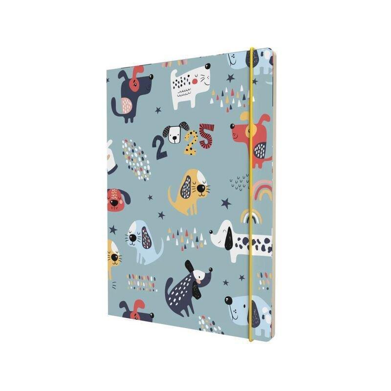 Collins Debden Maru 2025 A5 Planner Week To View Cut Flush Diary - Dogs, , large image number 1