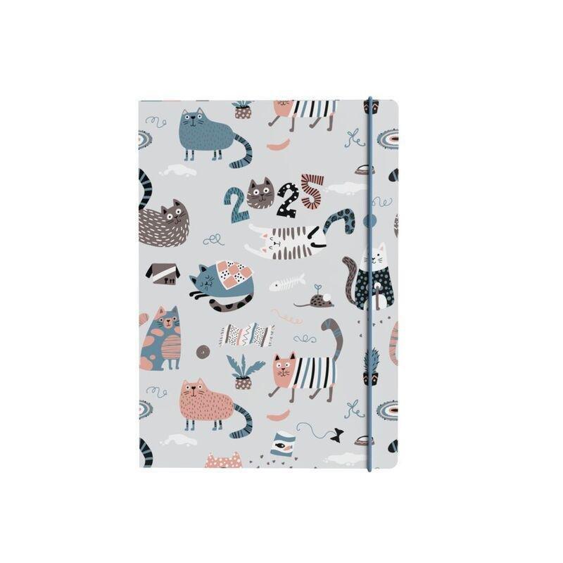 Collins Debden Maru 2025 A5 Planner Week To View Cut Flush Diary - Cats, , large image number 2