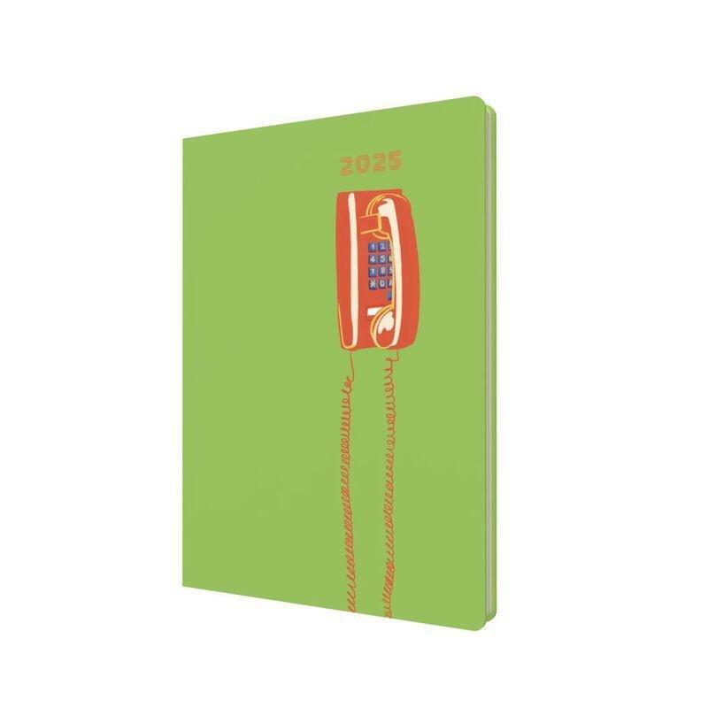 Collins Debden Retro Object By Katie Smith 2025 A5 Planner Week To View Diary - 1980S Phone, , large image number 0
