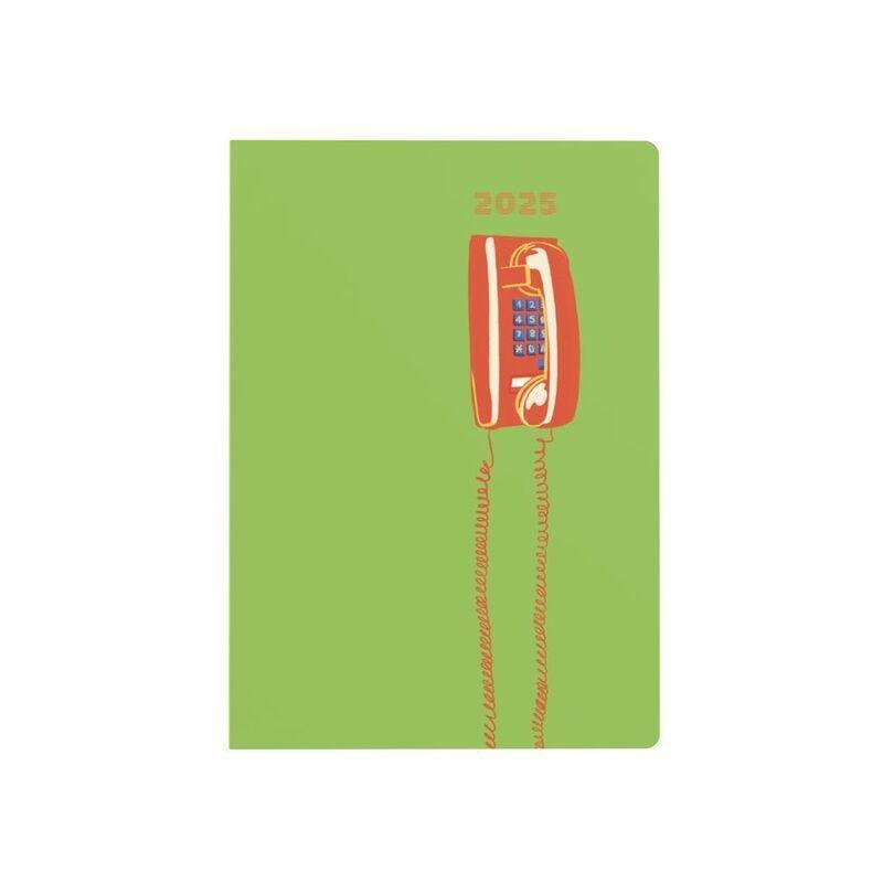 Collins Debden Retro Object By Katie Smith 2025 A5 Planner Week To View Diary - 1980S Phone, , large image number 1