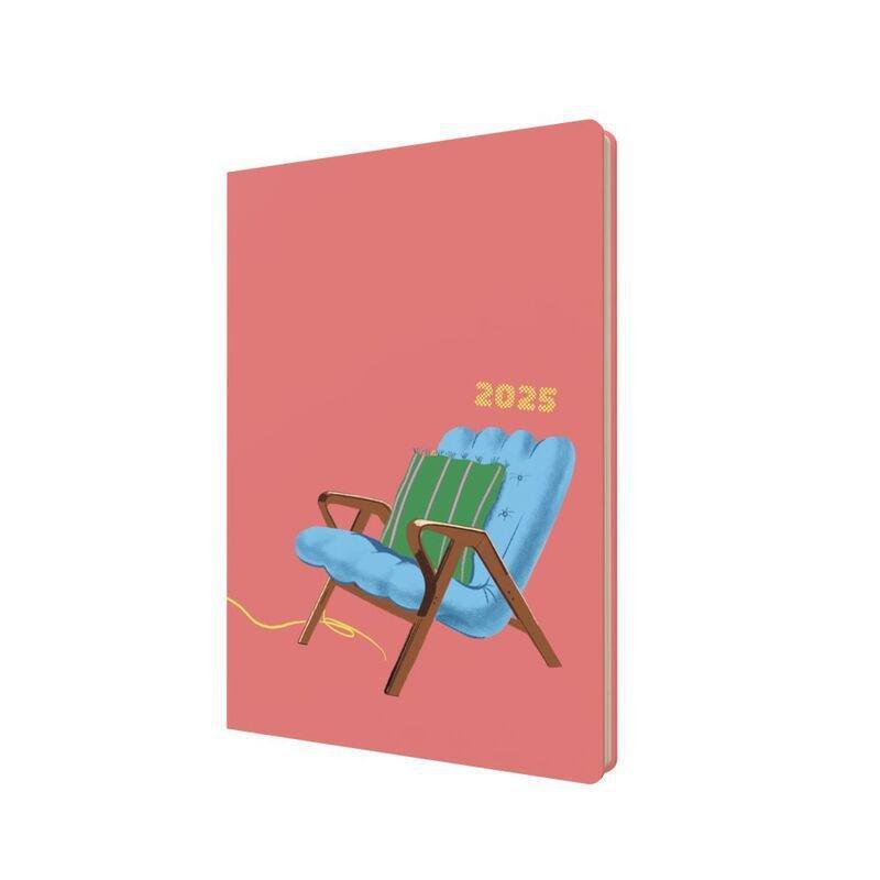 Collins Debden Retro Object By Katie Smith 2025 A5 Planner Week To View Diary - 1950S Armchair, , large image number 0