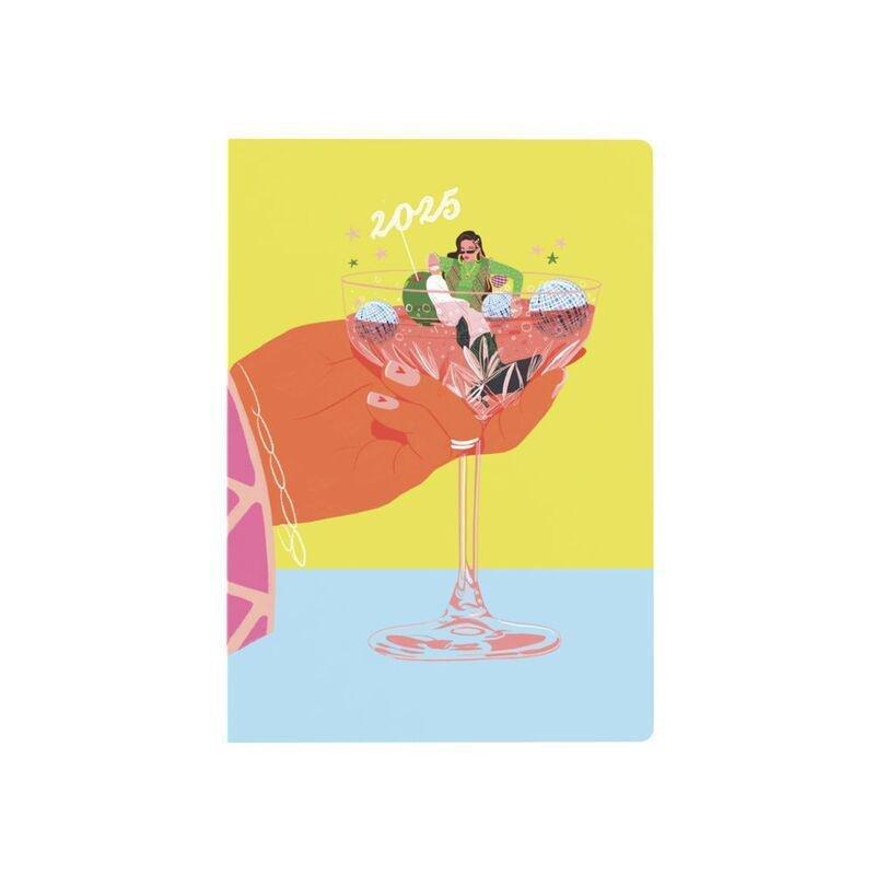 Collins Debden Party On By Katie Smith 2025 A5 Planner Week To View Diary - Cowgirl In Cocktail, , large image number 2