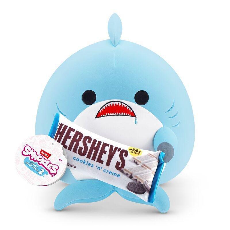 Snackles Series 2 Seth The Shark And Hershey (Cookies N Cream) 8-Inch Plush Toy, , large image number 1