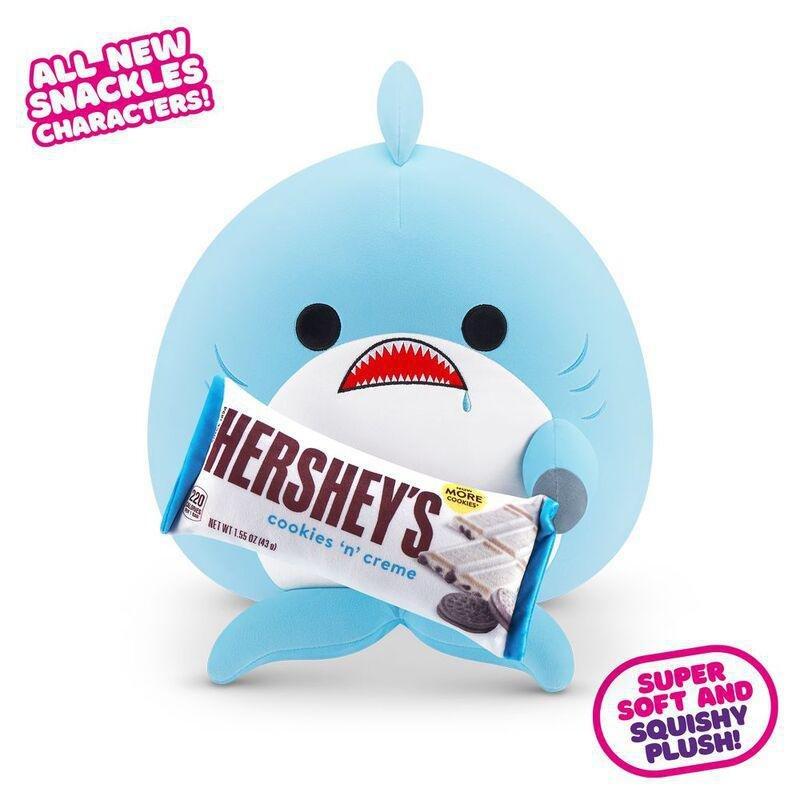 Snackles Series 2 Seth The Shark And Hershey (Cookies N Cream) 16-Inch Plush Toy, , large image number 1