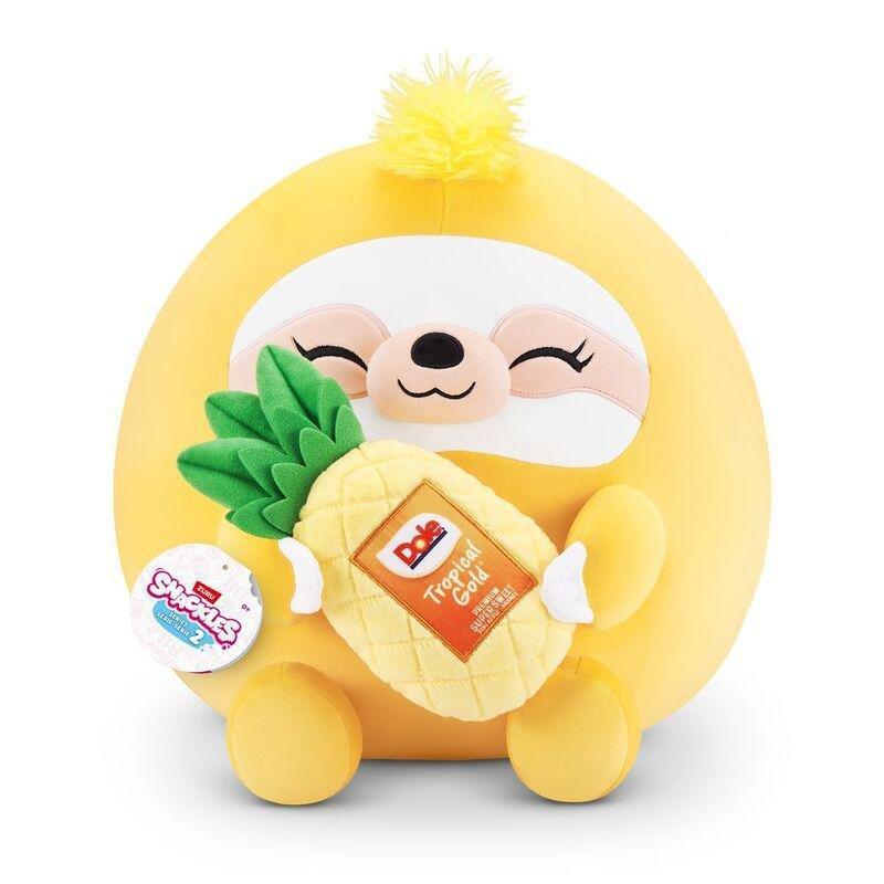 Snackles Series 2 Sandy The Sloth And Dole (Pineapple) 16-Inch Plush Toy, , medium