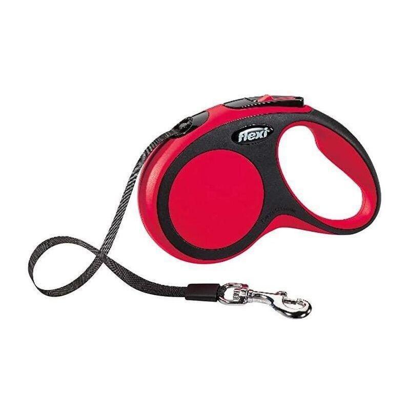 Flexi New Comfort M Tape Cat/Dog Leash 5M - Red/White, , large image number 0