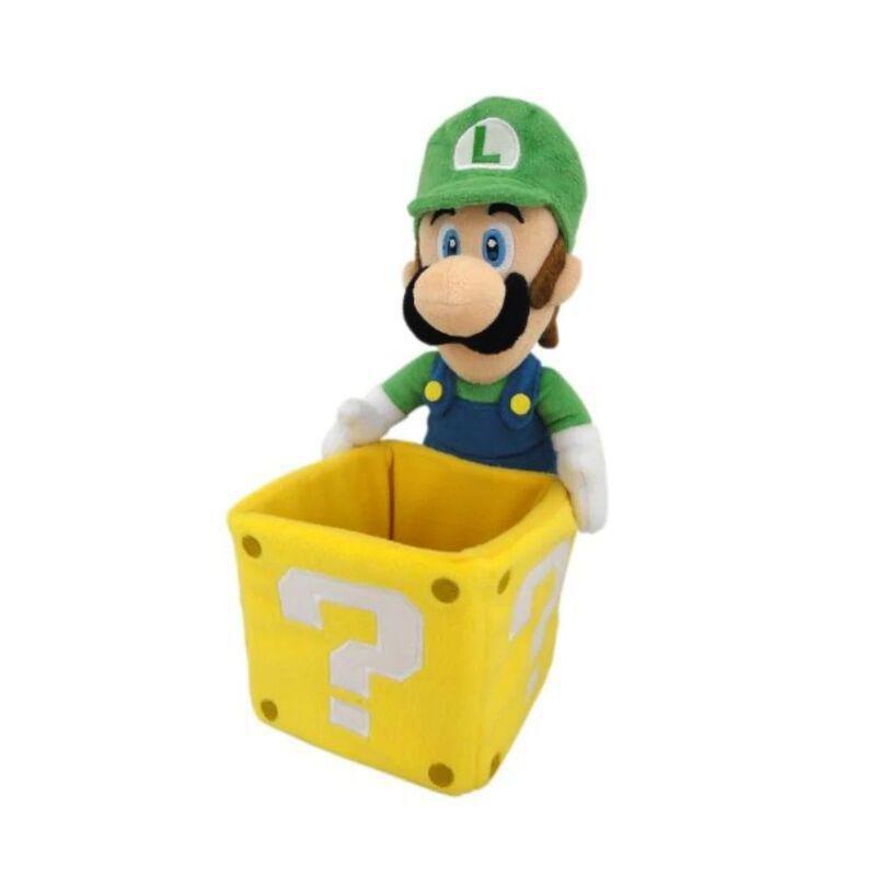 San-Ei Super Mario Luigi With Coin Box 10-Inch Plush Toy, , large image number 0