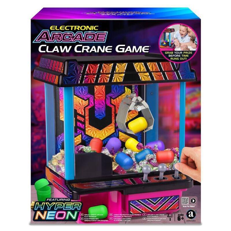 Merchant Ambassador Electronic Arcade Claw Crane Game (Hyper Neon), , medium
