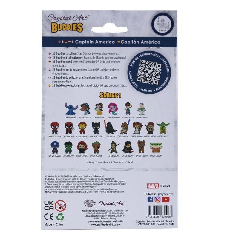 Craft Buddy Avengers Captain America DIY Crystal Art Buddies Kit (11.3 x 8.4cm), , large image number 0