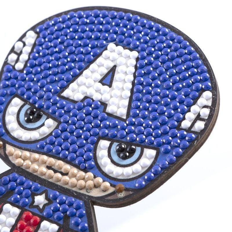 Craft Buddy Avengers Captain America DIY Crystal Art Buddies Kit (11.3 x 8.4cm), , large image number 4